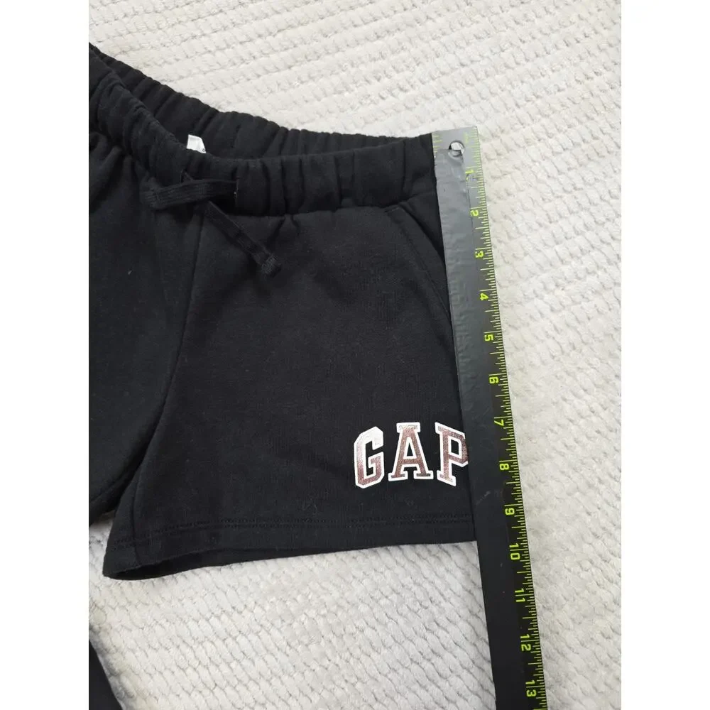 Gap Kids Shorts & Shirt Girls 8 Black Rose Pink Spellout Sweatshorts & Tee